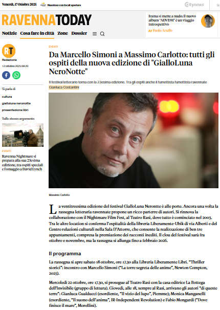 La rassegna stampa dal 7 al 17 ottobre 5 Screenshot 2025 10 17 125531